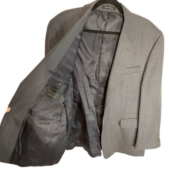 Ralph Lauren Mens 44S 100% WOOL Suit Jacket 2 Button Textured Blazer Navy Blue - Picture 9 of 9